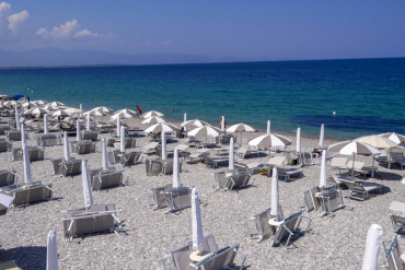 la spiaggia del lido Tropix a Corigliano-Rossano